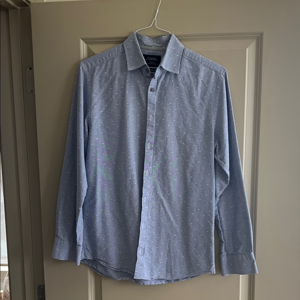 Charles Tyrwhitt Sky Blue Textured Dress Shirt